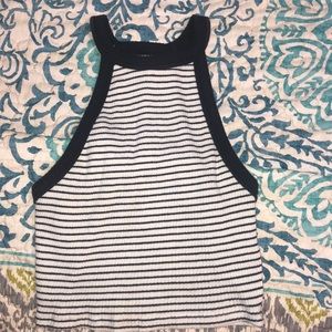 Black and White Crop Top
